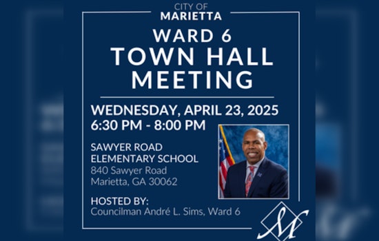 Marietta Councilman André L. Sims Invites Ward 6 Residents to Engaging Town Hall Meeting at Sawyer Road Elementary