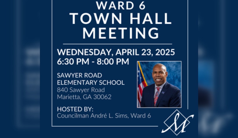 Marietta Councilman André L. Sims Invites Ward 6 Residents to Engaging Town Hall Meeting at Sawyer Road Elementary
