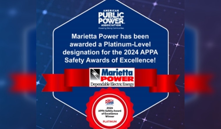 Marietta Power Shines with Platinum-Level Safety Honor from American Public Power Association