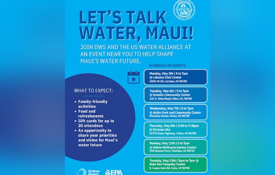 Maui Residents Invited to Shape Island's Water Future in Department of Water Supply Community Meetings