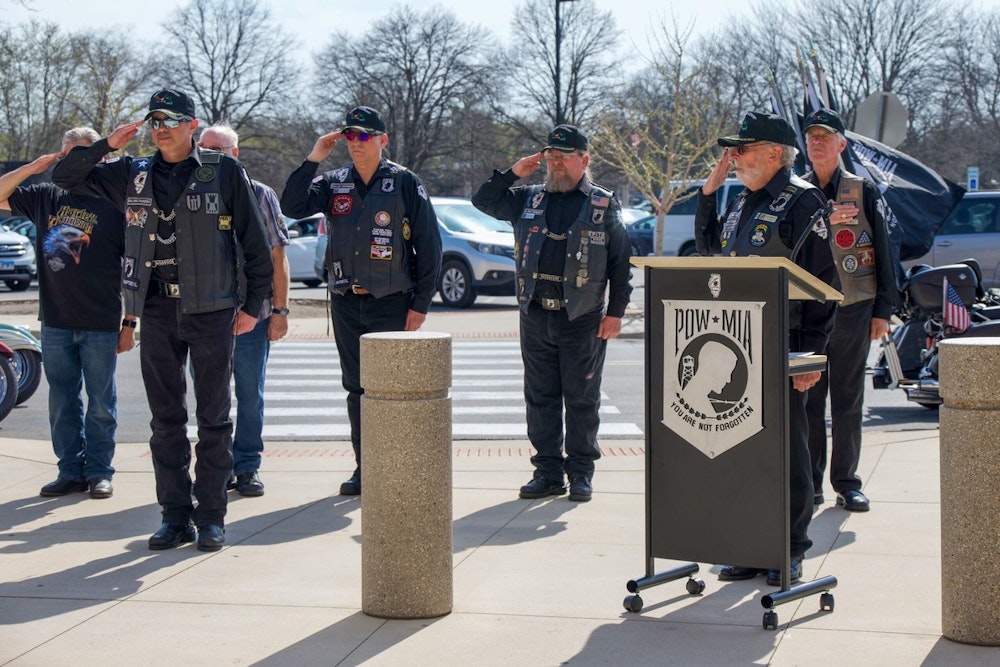 McHenry County Sheriff's Office Receives POW/MIA Chair of Honor to Remember Missing Servicemembers