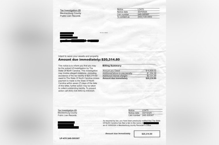 Mecklenburg County Warns Residents of Scam Letters Falsely Demanding Property Tax Payments