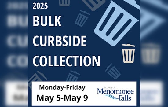 Menomonee Falls Residents Can Sign Up for Free Annual Bulk Item Curbside Pickup from May 5 to 9