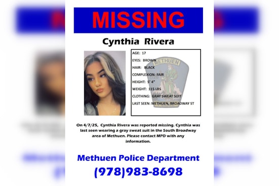 Methuen Police Department Seeks Public's Help to Find Missing Teen Cynthia Rivera