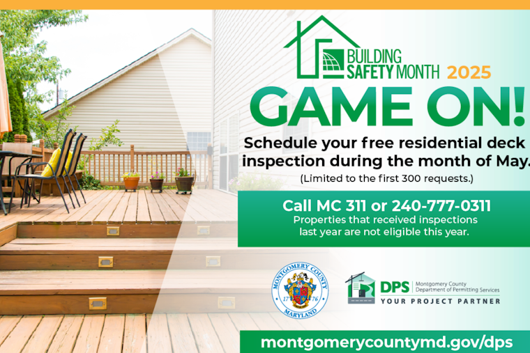 Montgomery County Offers Free Deck Inspections During "Building Safety Month" in May