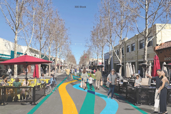 Mountain View to Embellish Downtown with "Ribbons" Street Treatment Starting May 6