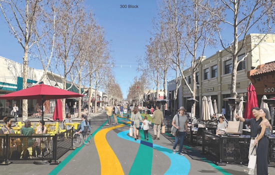Mountain View to Embellish Downtown with "Ribbons" Street Treatment Starting May 6