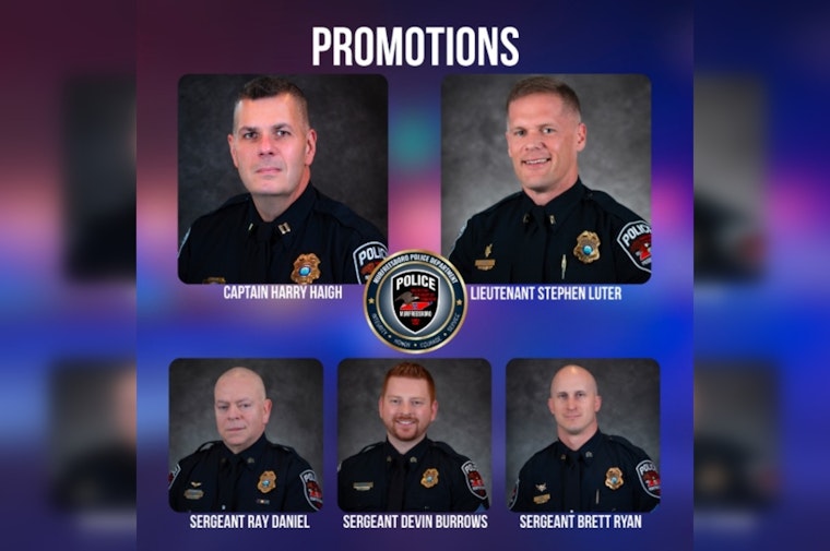 Murfreesboro Police Department Celebrates Advancements of Five Officers in Leadership Positions