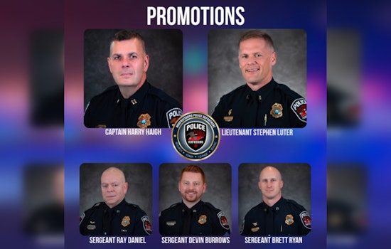 Murfreesboro Police Department Celebrates Advancements of Five Officers in Leadership Positions