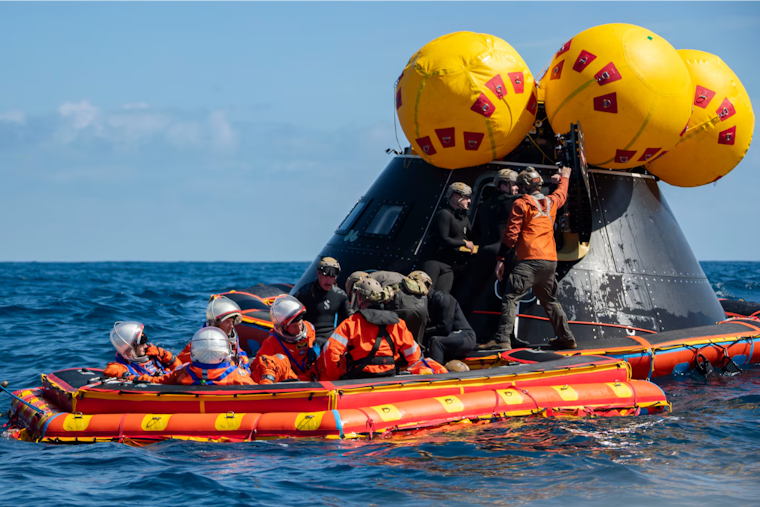 NASA and Navy SEAL the Deal: Amphibious Crew Recovery Sync-Up for Moon Mission Off San Diego's Shores