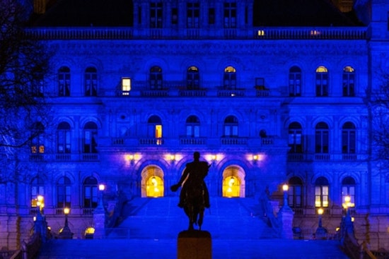 New York Landmarks Illuminate in Blue for Child Abuse Prevention Month as Governor Hochul Announces Increased Support Measures