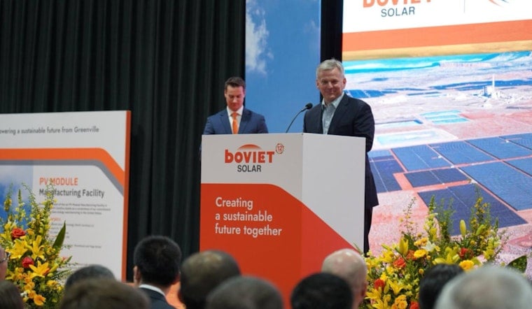 North Carolina Governor Josh Stein Inaugurates Boviet Solar's First U.S. Factory in Greenville as Part of $294M Investment in Clean Energy