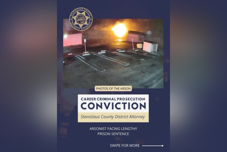 Oakdale Man Convicted of Arson, Faces 12-Year Sentence for Modesto Strip Mall Fire