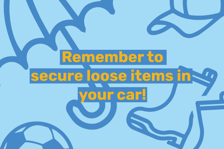 Ohio Department of Transportation and Buckle Up for Life Urge Safe Stowage of Sports Gear and Rain Essentials
