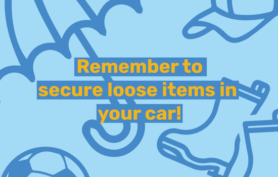 Ohio Department of Transportation and Buckle Up for Life Urge Safe Stowage of Sports Gear and Rain Essentials