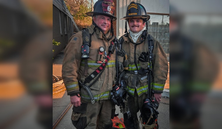 Oklahoma City Father and Son Duo Tackle Blaze Together, Upholding Family Tradition and Community Service