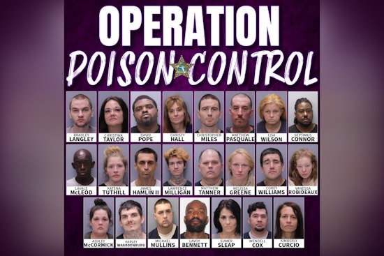 Opioid Crackdown Succeeds as St. Johns Sheriff's "Operation Poison Control" Arrests 23 and Seizes Deadly Fentanyl Cache