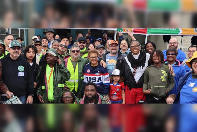 Over 1000 Angelenos Rally with Mayor Karen Bass for City-Wide 'Shine LA' Initiative Despite Rain