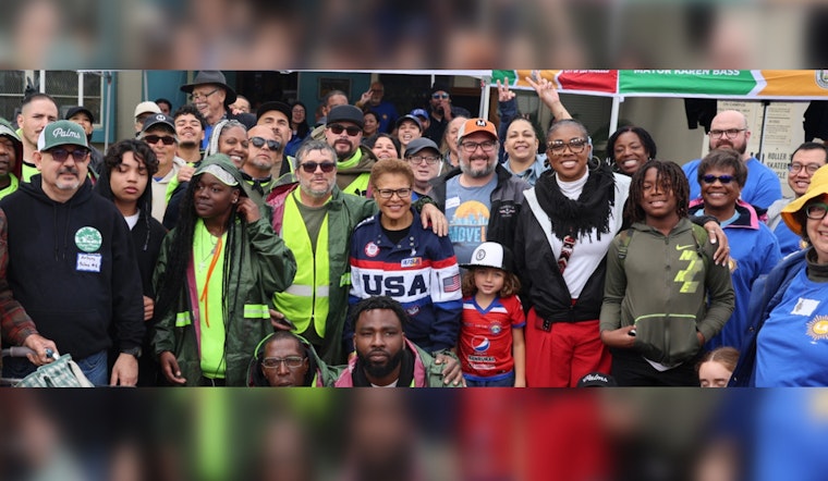 Over 1000 Angelenos Rally with Mayor Karen Bass for City-Wide 'Shine LA' Initiative Despite Rain