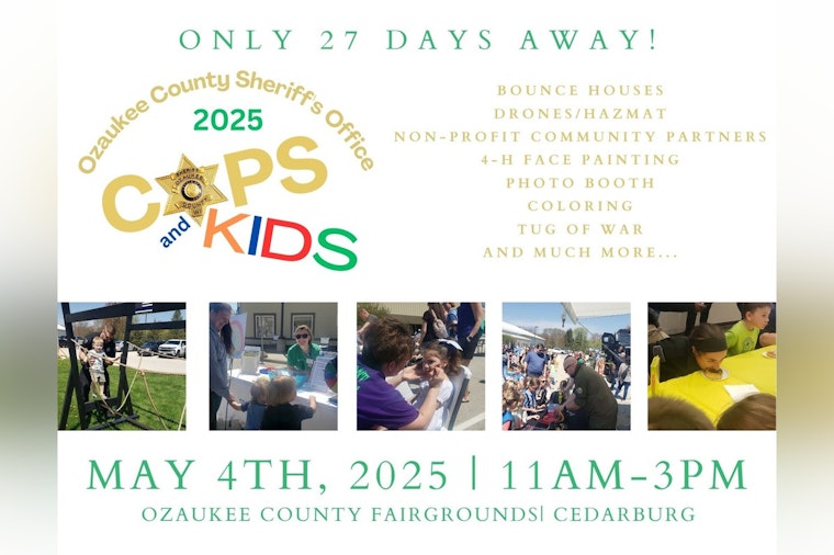 Ozaukee County Sheriff's Office to Host Annual Cops & Kids Day at Fairgrounds: Family Fun and Police Engagement on May 4th