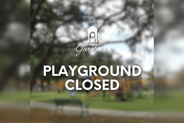 Palm Beach Gardens' Mirasol Park Big Playground Closed for Maintenance: April 9, Noon to 4 PM