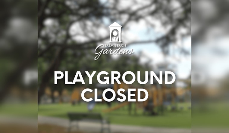 Palm Beach Gardens' Mirasol Park Big Playground Closed for Maintenance: April 9, Noon to 4 PM