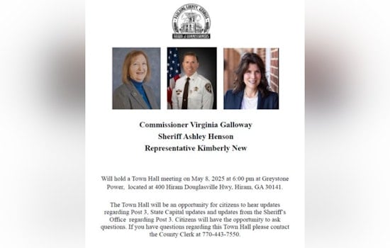 Paulding County Officials to Host Interactive Town Hall for Post 3 Residents on May 8