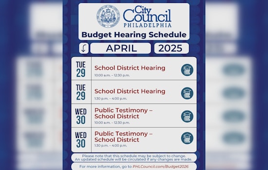Philadelphia City Council Gears Up for FY2026 Budget Hearings; Invites Public Participation