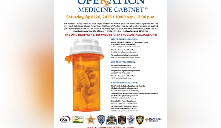 Pinellas County Mobilizes Against Prescription Drug Abuse with Operation Medicine Cabinet Event