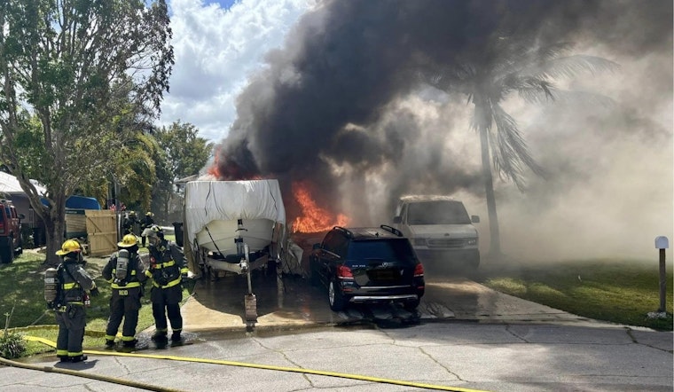 Port St. Lucie Home Engulfed in Flames Fire Destroys Property Vehicles and Boat