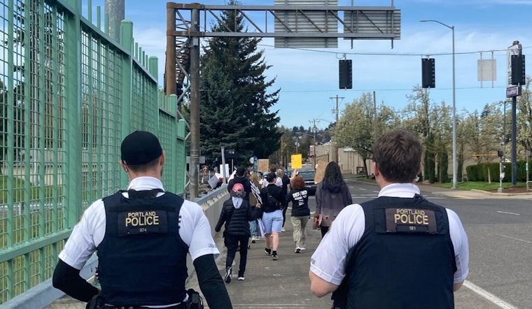 Portland Police Ensure Peaceful March, Woman Arrested for Vandalizing Fire Unit During Demonstration