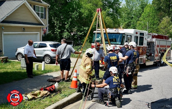 Raleigh Firefighters and Animal Control Reunite Dog with Owner Following Storm Drain Rescue on Laurel Glen Drive