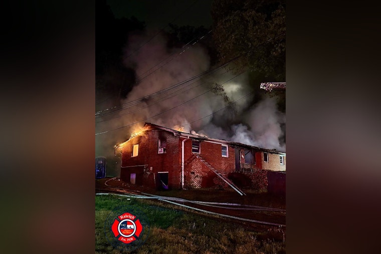 Raleigh Firefighters Battle Blaze in Quadruplex on Batts Rd., No Injuries Reported
