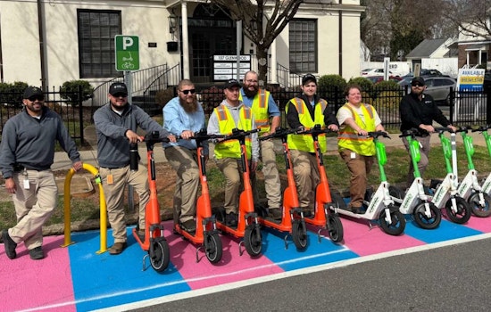 Raleigh's Glenwood South Enhances Scooter Parking with New Signage and Durable Markings