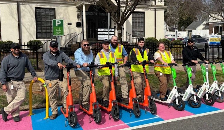 Raleigh's Glenwood South Enhances Scooter Parking with New Signage and Durable Markings
