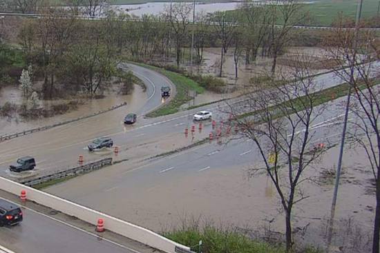 Rising Waters Force Closure of Key Franklin County Ramps, Disrupting Traffic