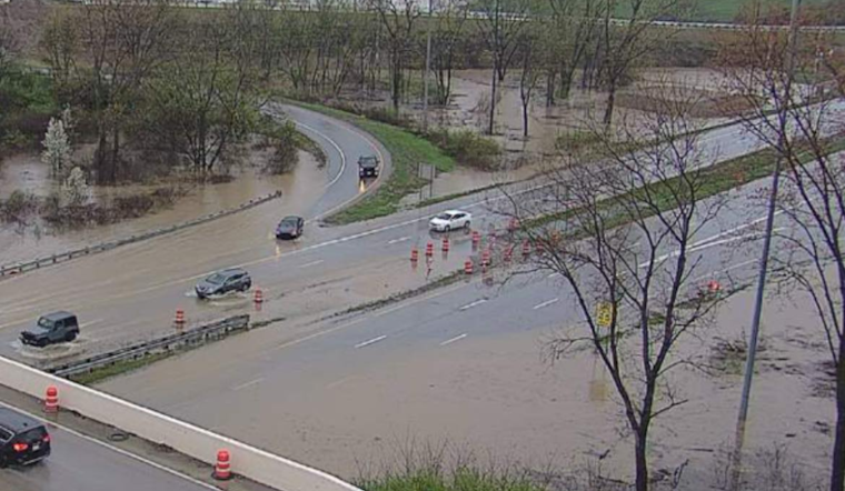Rising Waters Force Closure of Key Franklin County Ramps, Disrupting Traffic