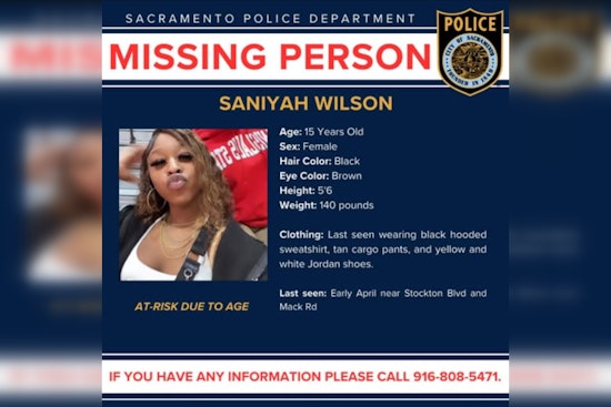 Sacramento Police Seek Public's Aid in Locating Missing 15-Year-Old Saniyah Wilson