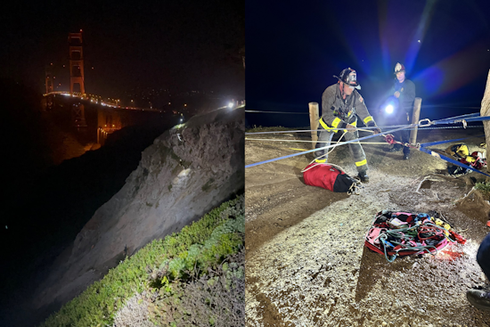 San Francisco Fire Department Successfully Rescues Stranded Hiker near Marshalls Beach