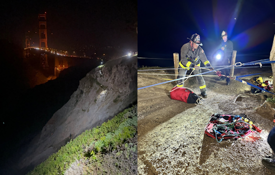 San Francisco Fire Department Successfully Rescues Stranded Hiker near Marshalls Beach