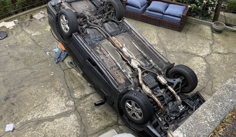 Senior Citizen Injured as Car Plunges onto Queen Anne Apartment Patio in Seattle
