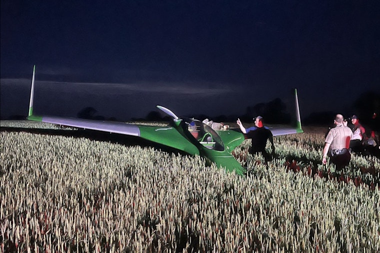Small Plane Makes Emergency Landing Behind Homes in Covington, Tennessee, Pilot Unharmed