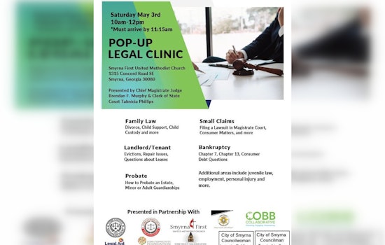 Smyrna Offers Free Legal Aid Clinic with Expert Advice This Saturday at Local Church