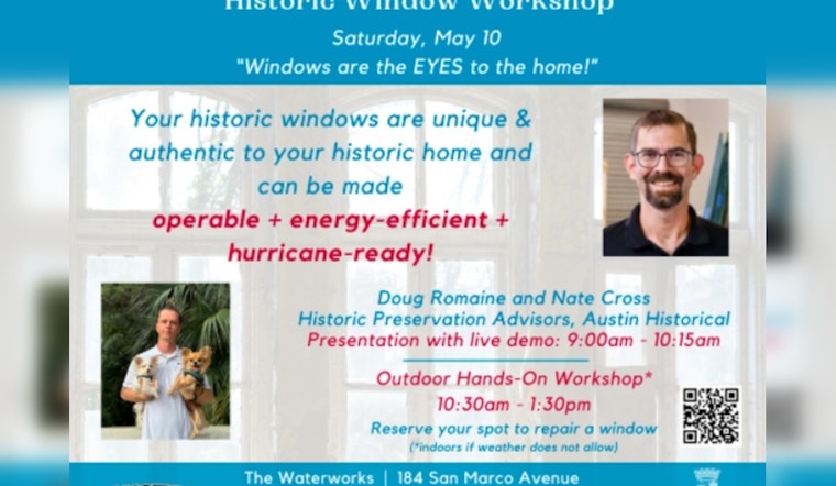 St. Augustine Offers Window Restoration Workshop at The Waterworks Building During History Festival