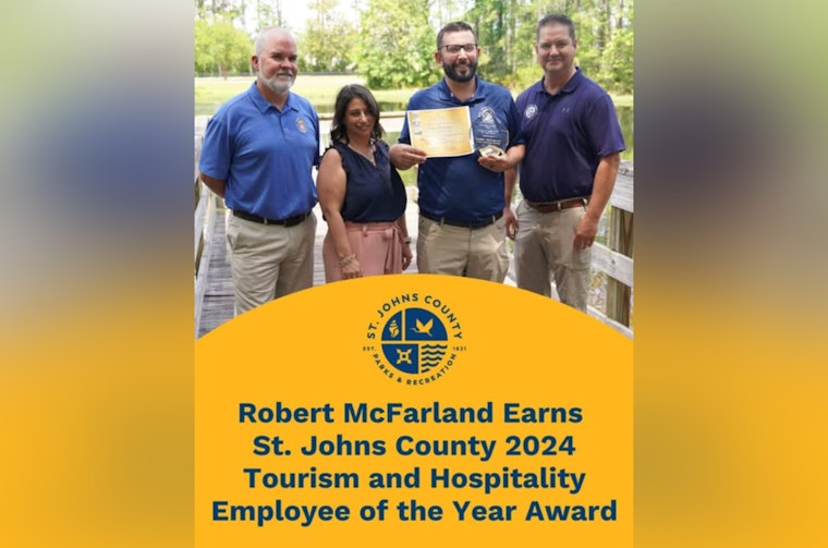 St. Johns County Honors Robert McFarland with 2024 Tourism and Hospitality Employee of the Year Award