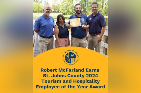 St. Johns County Honors Robert McFarland with 2024 Tourism and Hospitality Employee of the Year Award