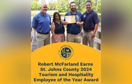 St. Johns County Honors Robert McFarland with 2024 Tourism and Hospitality Employee of the Year Award