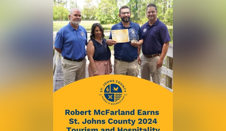 St. Johns County Honors Robert McFarland with 2024 Tourism and Hospitality Employee of the Year Award