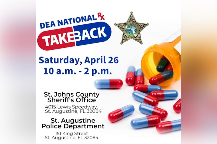 St. Johns County Sheriff's Office Encourages Participation in National Prescription Drug Take Back Day on April 26