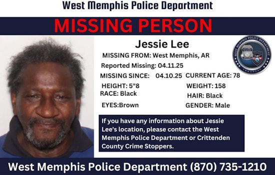 Statewide Silver Alert Issued for Missing West Memphis Man with Dementia